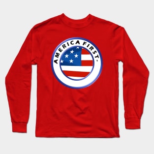 Party Vote Election USA Flag United States First US Vote Patriotic 2020 Long Sleeve T-Shirt